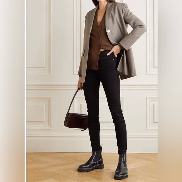 FRAME Le Skinny de Jeanne mid-rise jeans in black Size 25 - Picture 7 of 7